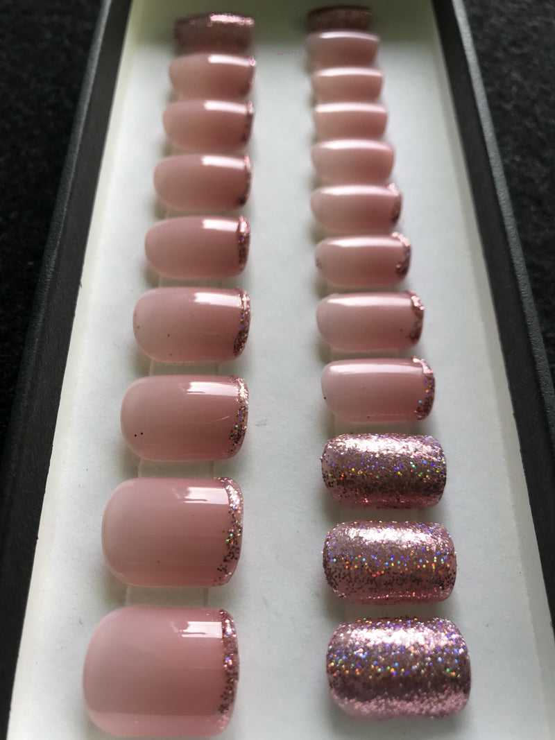 Glitter Pink - Glossy Square