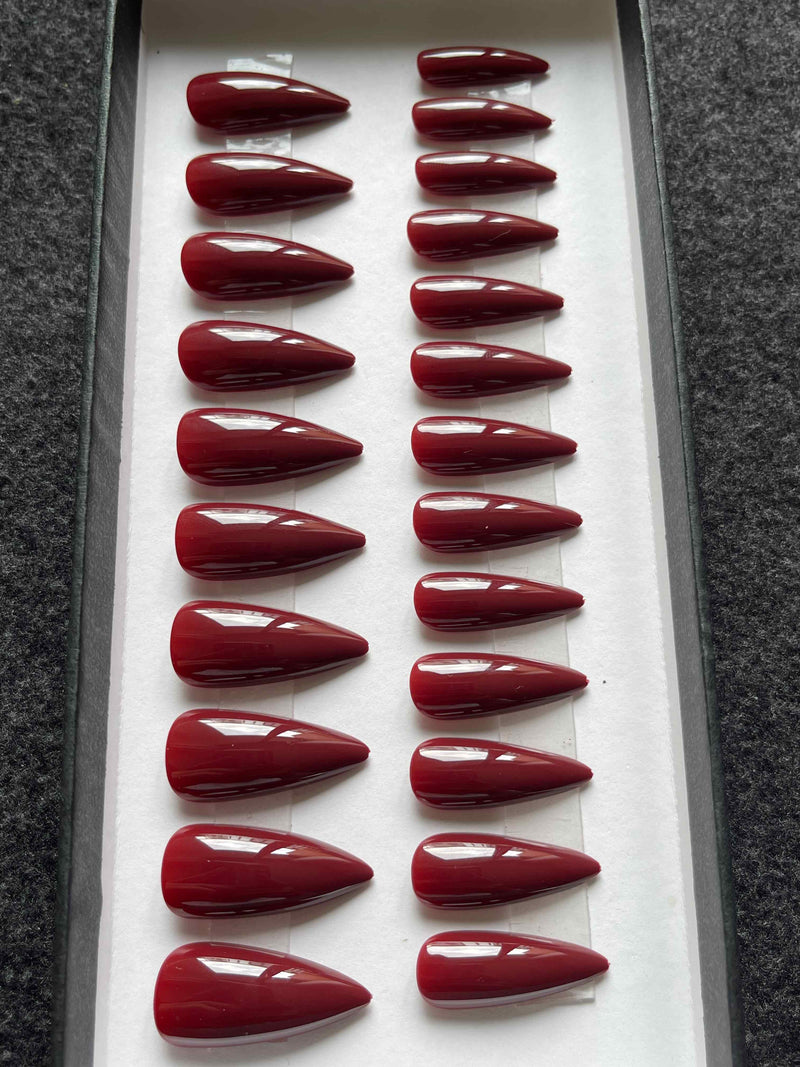 Maroon - Glossy Stiletto